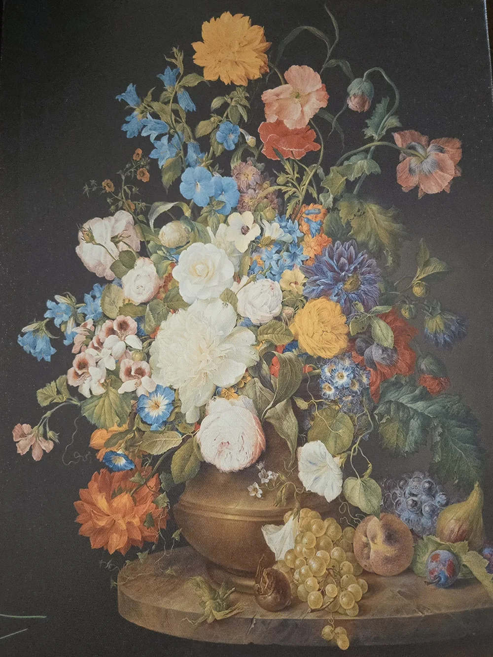 Floral Still Life Canvas Print Multicolor Bouquet 12x16